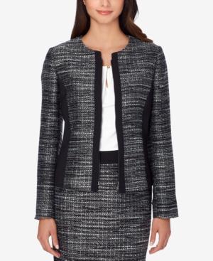 Tahari Asl Petite Metallic Boucle Jacket