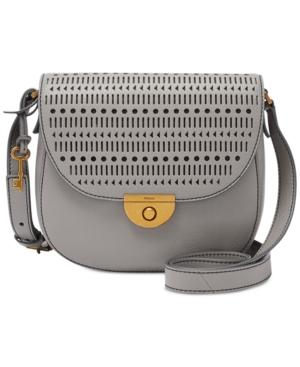 Fossil Emi Perforated Leather Saddle Bag