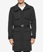 Calvin Klein Men's Belted Jacket With Faux Leather Trim