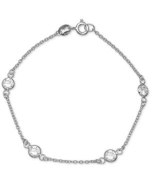Giani Bernini Cubic Zirconia Station Bracelet In Sterling Silver, Created For Macy's