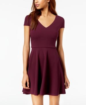 B Darlin Juniors' Bow-back Fit & Flare Dress