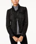 Inc International Concepts Puff-sleeve Denim Trucker Jacket, Created For Macy's