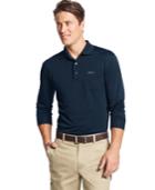 Greg Norman For Tasso Elba 5 Iron Long-sleeve Performance Golf Polo, Only At Macy's