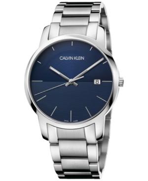 Calivn Klein Men's Swiss City Stainless Steel Bracelet Watch 43mm
