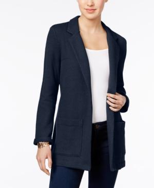 Style & Co Open-front Knit Blazer, Only At Macy's