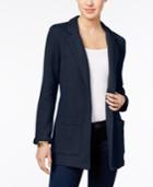 Style & Co Open-front Knit Blazer, Only At Macy's