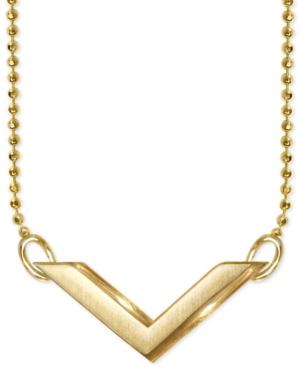 Alex Woo Chevron Pendant Necklace In 14k Gold