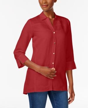 Jm Collection Linen-blend Shirt, Only At Macy's
