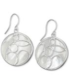 Mother-of-pearl Decorated Drop Earrings In Sterling Silver