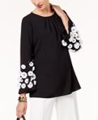 Alfani Floral Applique Top, Created For Macy's