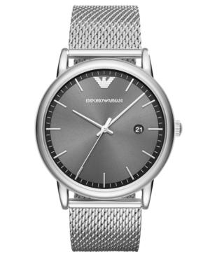 Emporio Armani Men's Luigi Stainless Steel Mesh Bracelet Watch 43mm