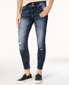 Indigo Rein Juniors' Ripped Double-button Skinny Jeans