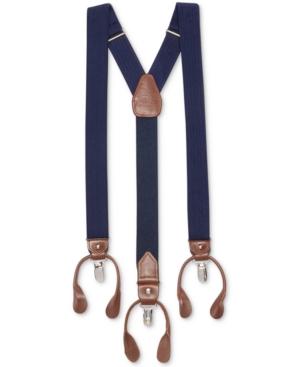 Club Room Men's Herringbone Convertible Suspenders, Created For Macy's