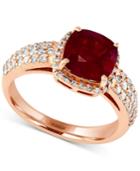 Rosa By Effy Ruby (3-1/8 Ct. T.w.) And Diamond (1/2 Ct. T.w.) Ring In 14k Rose Gold