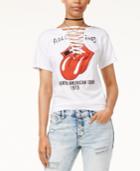 Bravado Juniors' Cotton Rolling Stones Lace-up T-shirt