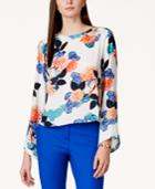 Vince Camuto Bell-sleeve Floral-print Blouse