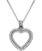Victoria Townsend Diamond Heart Pendant Necklace In Sterling Silver (1/4 Ct. T.w.)
