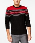 Club Room Fairisle Colorblock Crew-neck Sweater, Only At Macy's