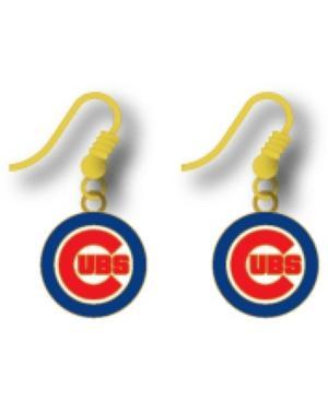 Aminco Chicago Cubs Logo Drop Earrings