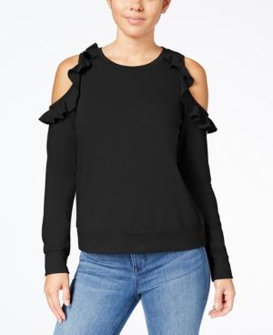 Self E Juniors' Cold-shoulder Sweatshirt