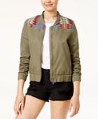 Roxy Juniors' Embroidered Bomber Jacket