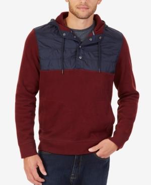Nautica Men's Mixed-media Pullover Hoodie