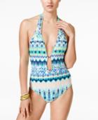 Bar Iii Printed Maillot Swimsuit, Only At Macy's Women's Swimsuit