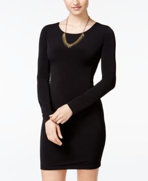 City Studios Juniors' V-back Lace-up Bodycon Dress