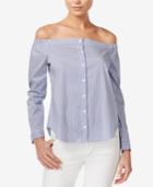 Bar Iii Off-the-shoulder Shirt, Only At Macy's