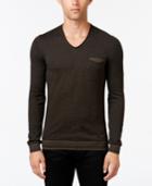 Hugo Boss Orange Men's Kerpen Stripe V-neck Sweater