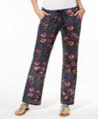 Roxy Juniors' Rainbow Bridge Printed Crochet Soft Pants
