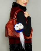Owl Graphic Mixed-fur Charm