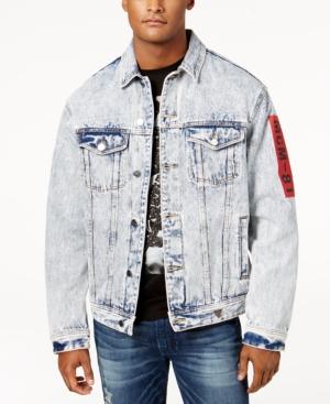 Guess Men's Oversized Stonewashed Denim Jacket
