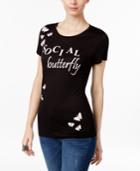Inc International Concepts Embellished Butterfly T-shirt, Only At Macy's