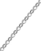 Diamond Accent Infinity Bracelet In Silver-plated Rhodium