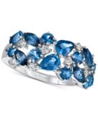 Le Vian Precious Collection Sapphire (2-1/5 Ct. T.w.) And Diamond (1/7 Ct. T.w.) Ring In 14k White Gold, Created For Macy's