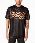 Guess Men's Mason Leopard-print Panel T-shirt