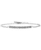 Lois Hill Filigree Plate Chain Bracelet In Sterling Silver