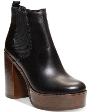 Steve Madden Women's Geanna Chunky Heel Platform Booties Women's Shoes