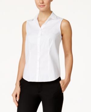 Charter Club Petite Sleeveless Shirt, Created For Macy's