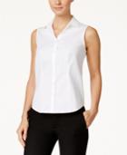 Charter Club Petite Sleeveless Shirt, Created For Macy's