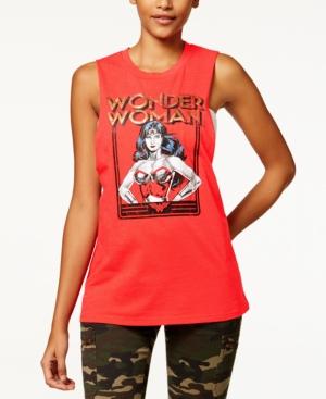 Warner Bros Juniors' Wonder Woman Graphic Muscle Tank Top By Bioworld