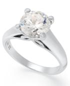 X3 Diamond Ring, 18k White Gold Certified Diamond Solitare Engagement Ring (2 Ct. T.w.)