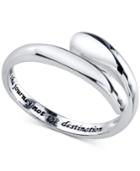 Journey Inscribed Bypass Ring In Sterling Silver