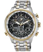 Citizen Watch, Men's Eco-drive Navihawk A-t Two-tone Stainless Steel Bracelet 48mm Jy8034-58e