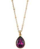 2028 Gold-tone Purple Teardrop Pendent Necklace, Only At Macy's