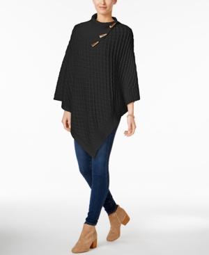Charter Club Lattice Weave Poncho, Created For Macy's