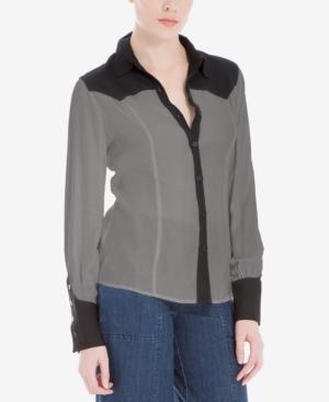 Max Studio London Colorblocked Shirt