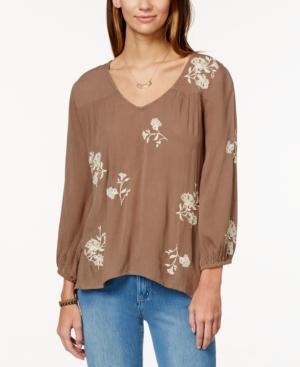 O'neill Juniors' Caroline Embroidered Peasant Top