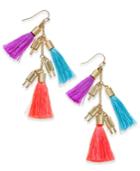 Inc International Concepts Gold-tone Popsicle & Tassel Drop Earrings, Only At Macy's